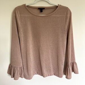 J.Crew Belle Sleeve Top in Deep Blush Gold Size Small
